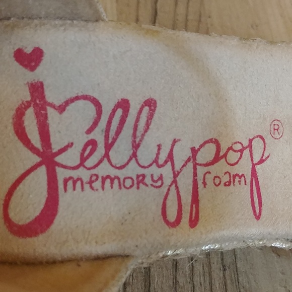 NEW Jellypop Memory Foam Metallic Espadrille Wedge Sandals - Picture 8 of 8